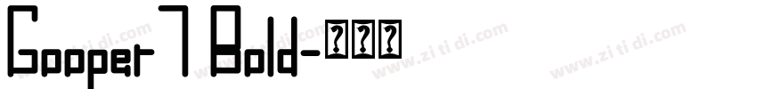 Gooper7 Bold字体转换